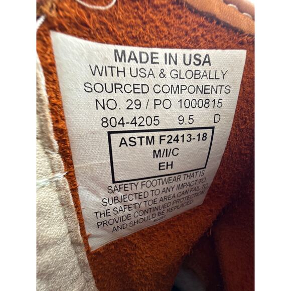 Thorogood Work Boots 11" Wellington Mens 9.5D Steel Toe, EH Leather 804-4205 - Picture 7 of 11